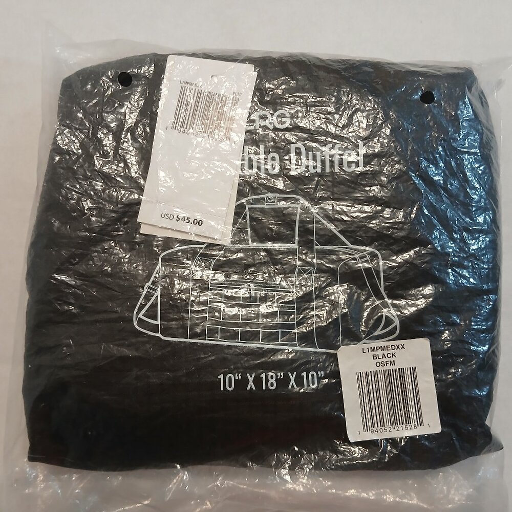 LRG Lifted Research Group packable duffle bag Black NEW RARE